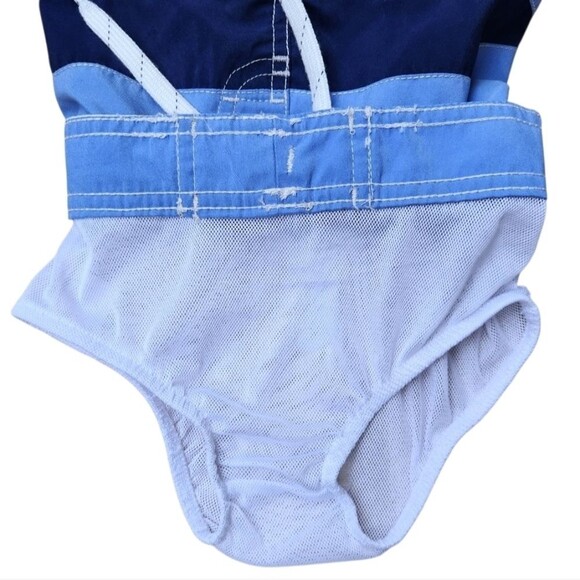 Ralph Lauren Authentic Kids Navy Light Blue Lined Striped Shorts Size 18 Months - Picture 5 of 8